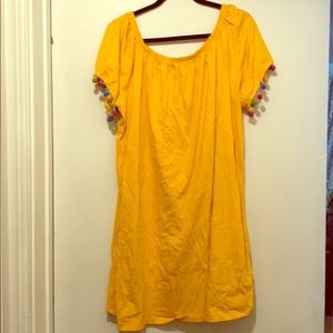 ASOS swim cover-up dress with Pom Pom sleeve